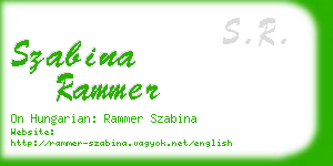 szabina rammer business card